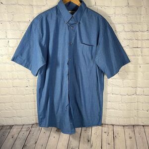 Wrangler Mens Riata Blue Button Up Shirt size XL MR4044A